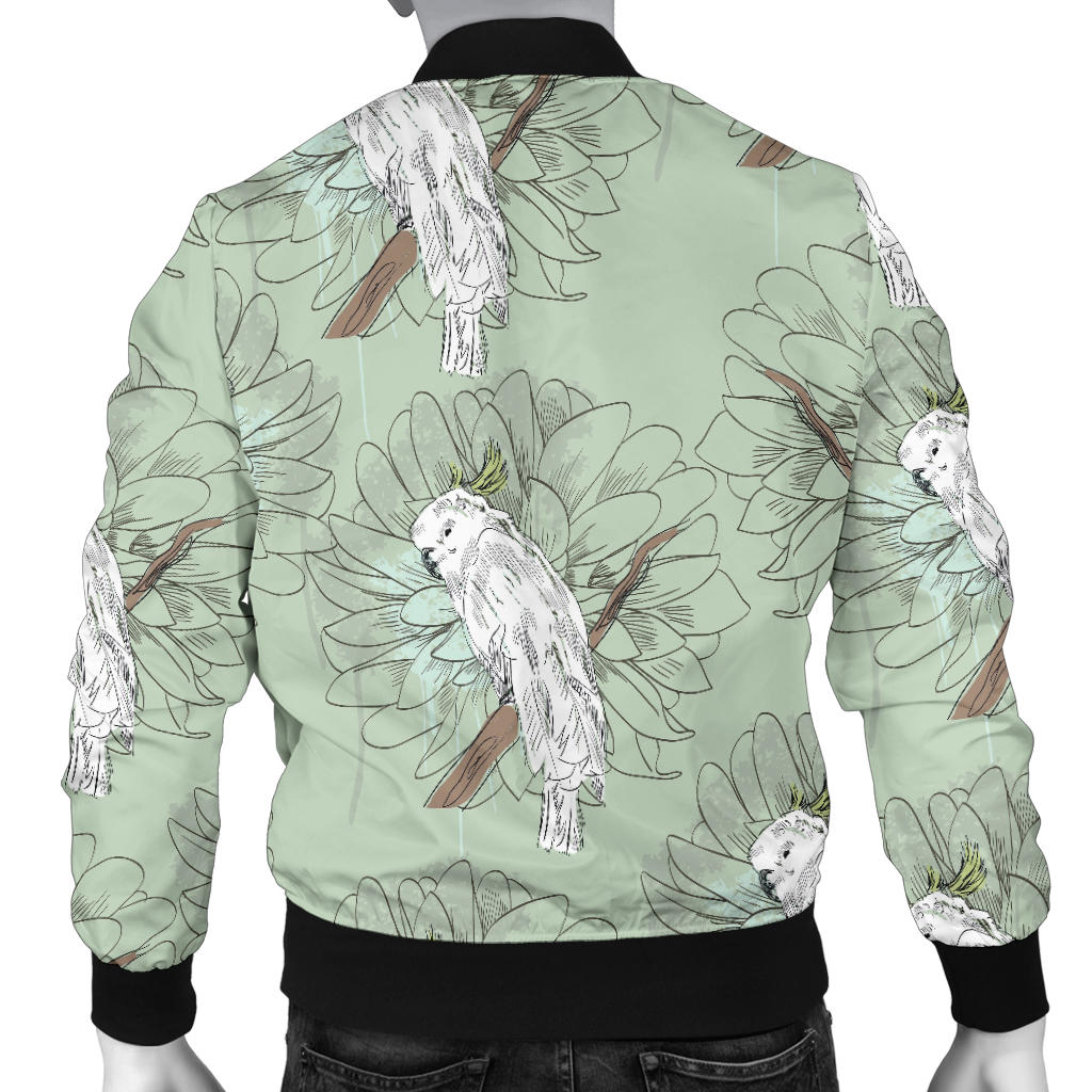 Cockatiel Pattern Print Design 01 Men Bomber Jacket