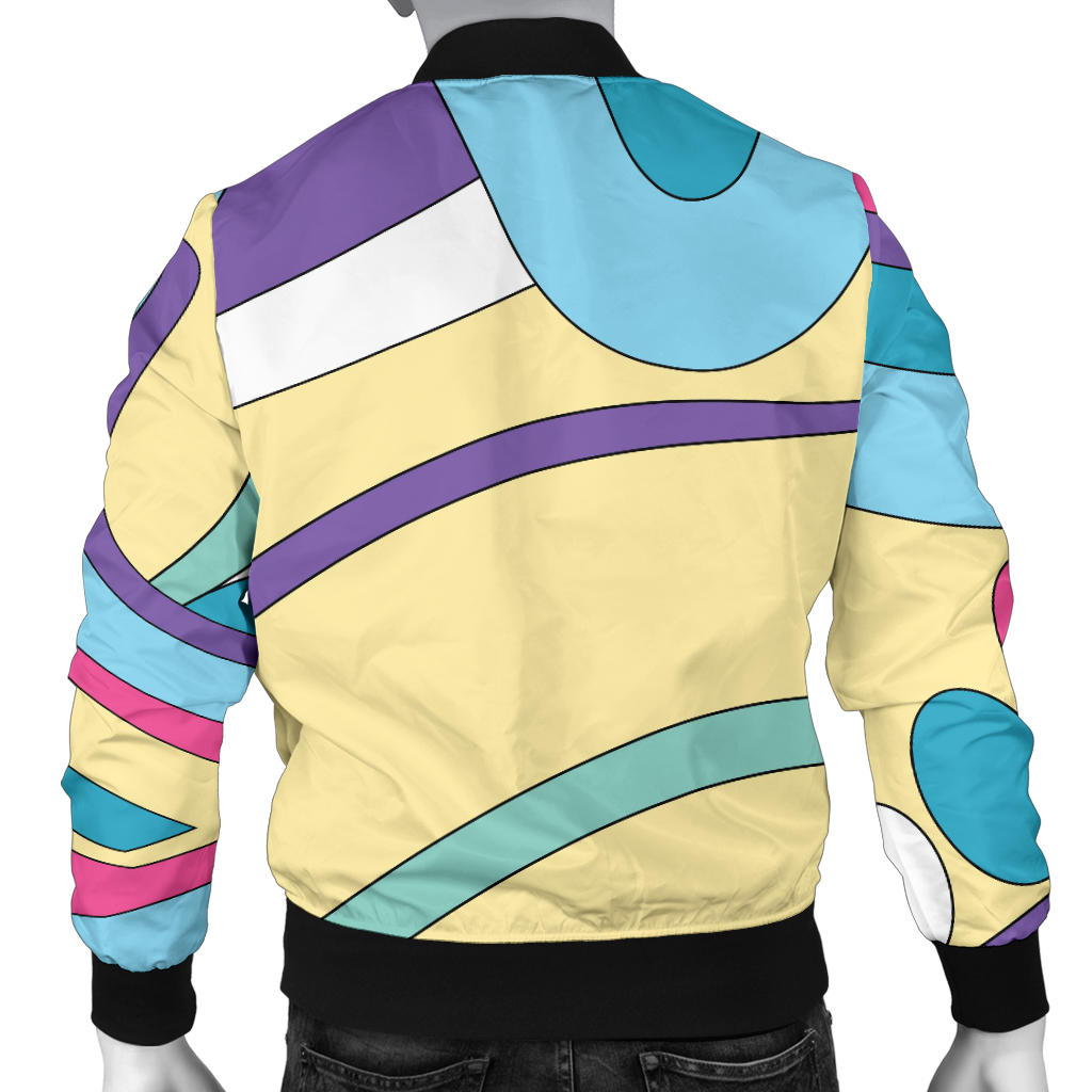 Funky Retro Pattern Print Design A01 Men Bomber Jacket