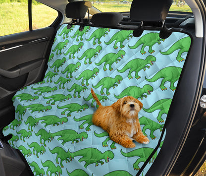 T Rex Pattern Print Design A01 Rear Dog Car Seat Cover Hammock