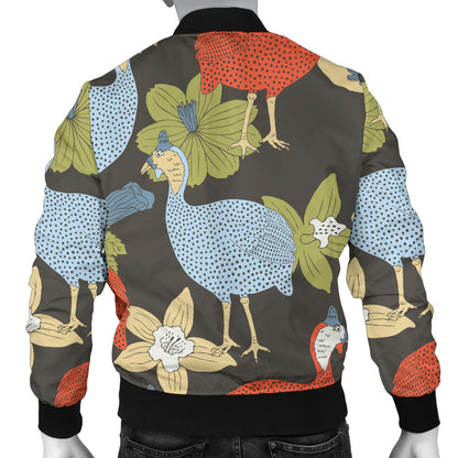 Guinea Fowl Pattern Print Design 02 Men Bomber Jacket