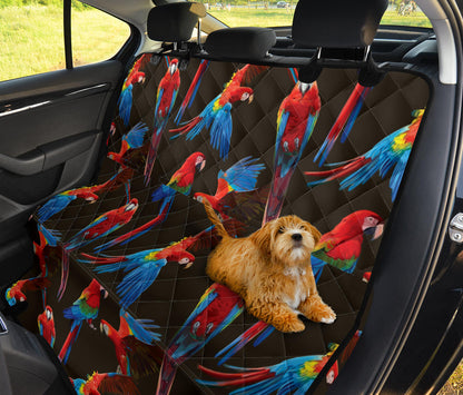 Macaw Pattern Print Design 04 Rear Dog Car Seat Cover Hammock