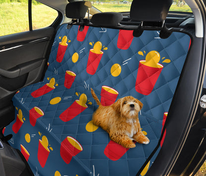 Beer Pong Pattern Print Design 02 Rear Dog Car Seat Cover Hammock