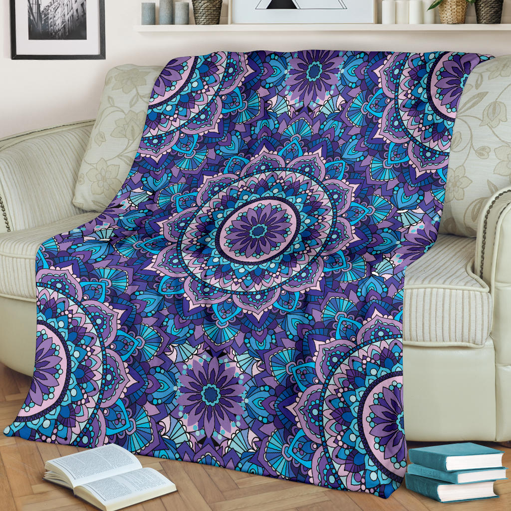 Mandala Pattern Print Design 04 Premium Blanket