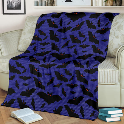 Bat Halloween Pattern Print Design 02 Premium Blanket