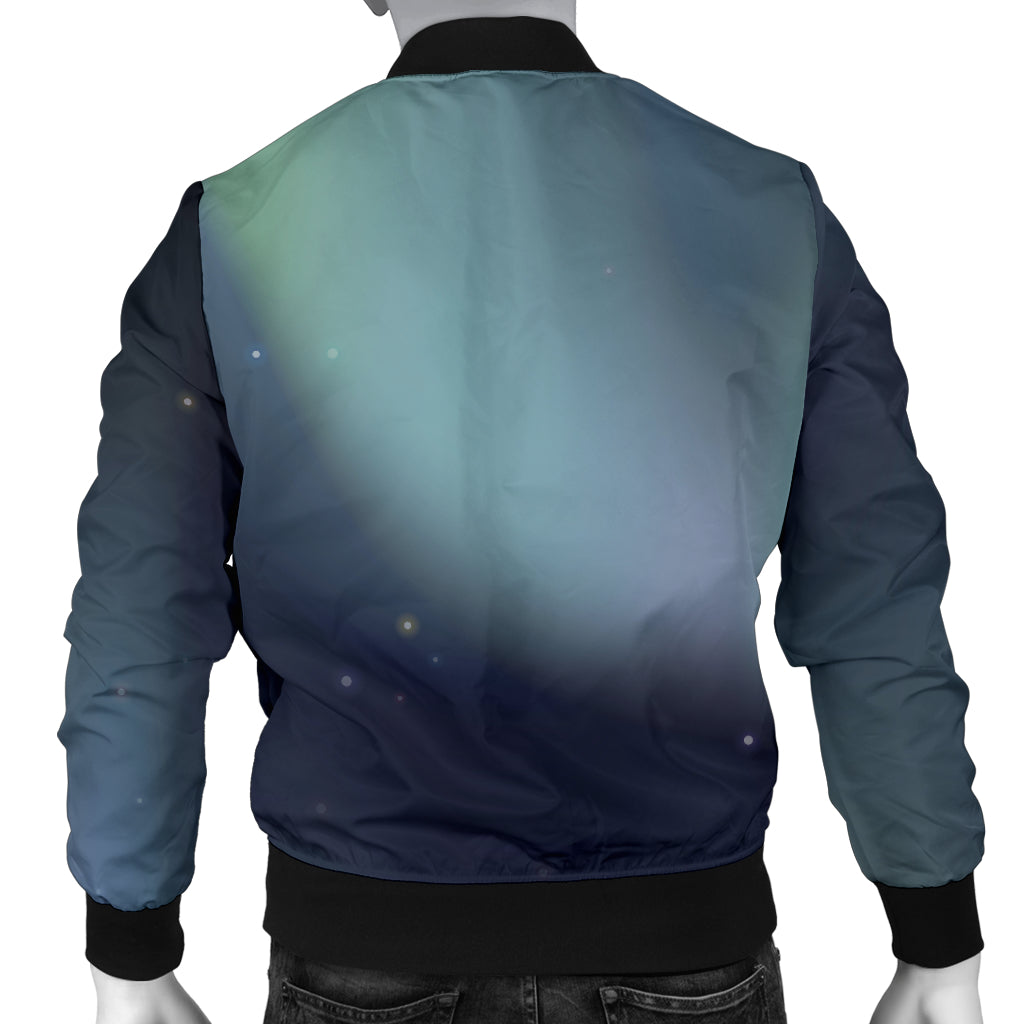 Aurora Borealis Pattern Print Design 01 Men Bomber Jacket
