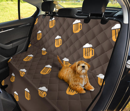 Beer Pattern Print Design 01 Rear Dog Car Seat Cover Hammock