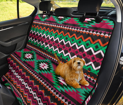 Mexican Pattern Print Design 01 Rear Dog Car Seat Cover Hammock