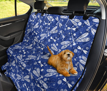 Dragonfly Pattern Print Design 03 Rear Dog Car Seat Cover Hammock