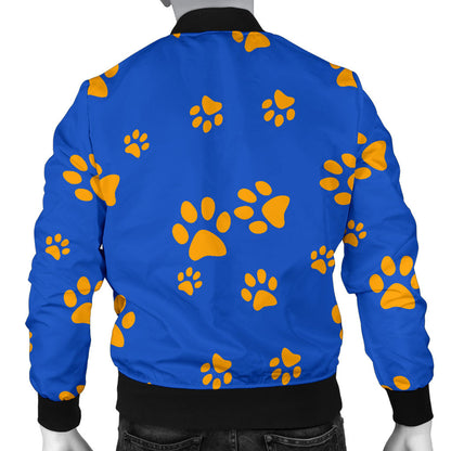 Paw Pattern Print Design A03 Men Bomber Jacket