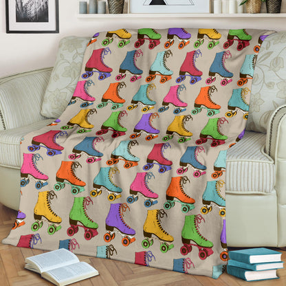 Roller skate Pattern Print Design A01 Premium Blanket