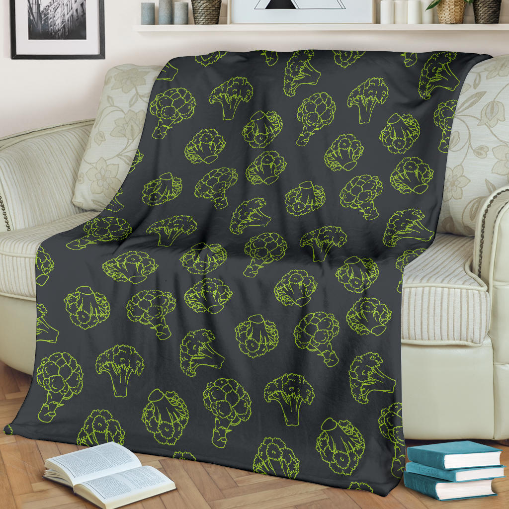 Broccoli Pattern Print Design 01 Premium Blanket