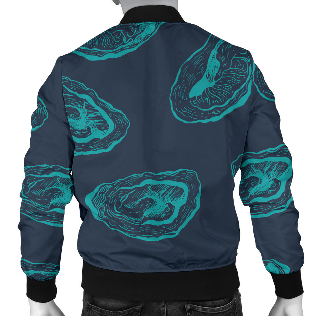 Oyster Pattern Print Design 01 Men Bomber Jacket