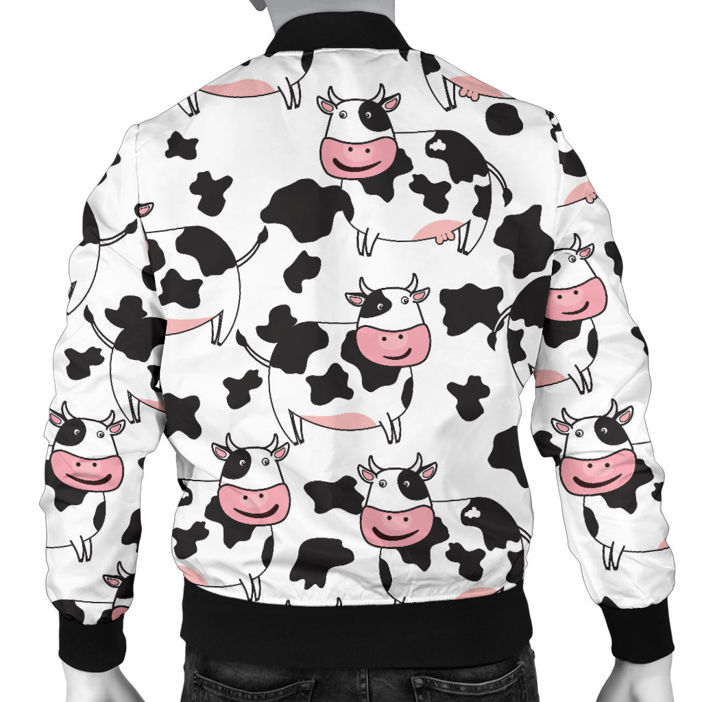 Cow Pattern Print Design 02 Men Bomber Jacket