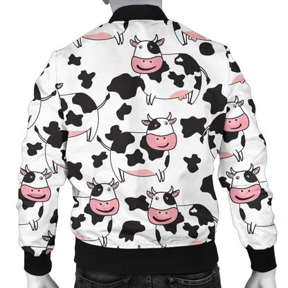 Cow Pattern Print Design 02 Men Bomber Jacket