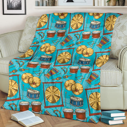 Percussion Pattern Print Design 03 Premium Blanket
