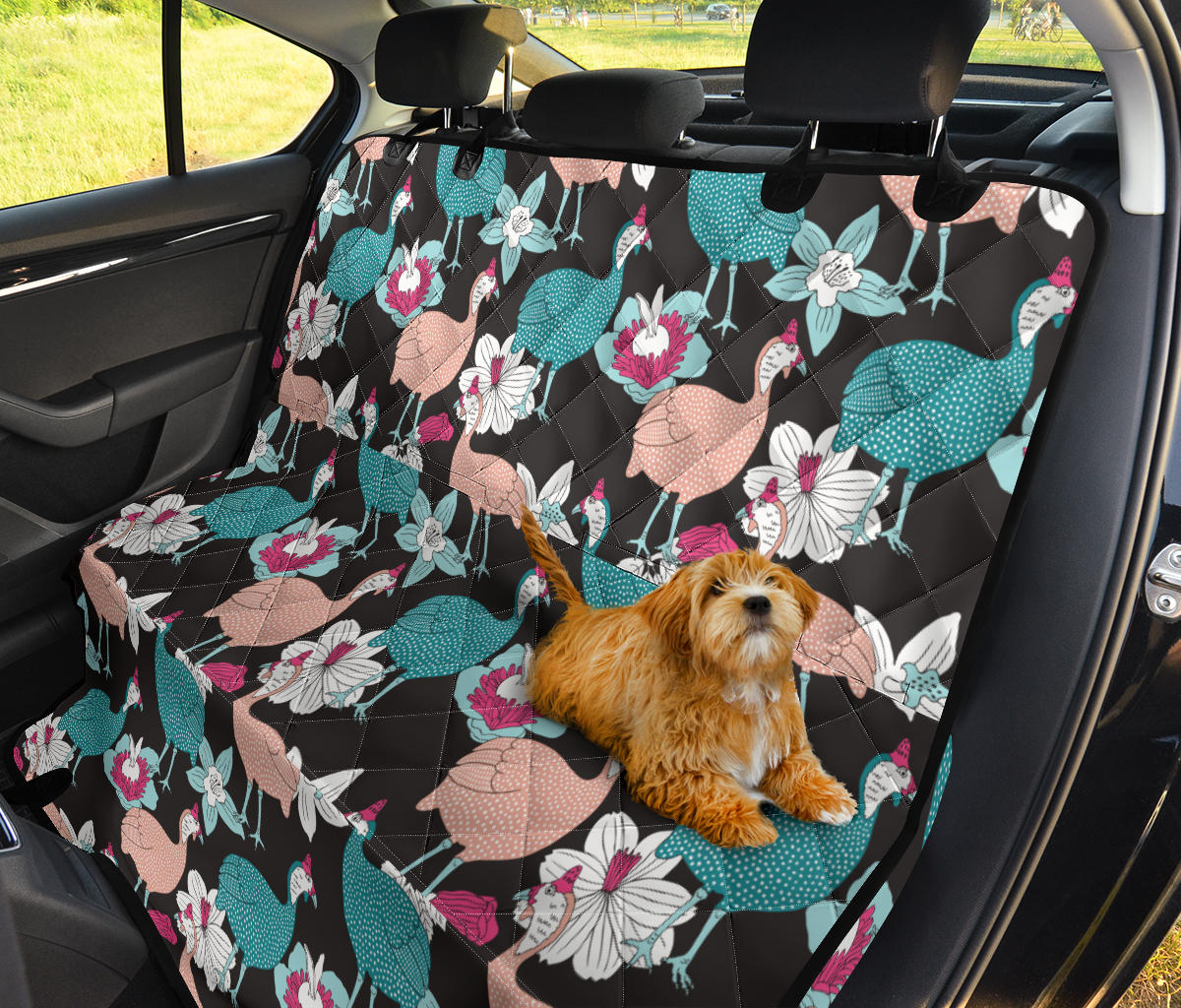 Guinea Fowl Pattern Print Design 03 Rear Dog Car Seat Cover Hammock