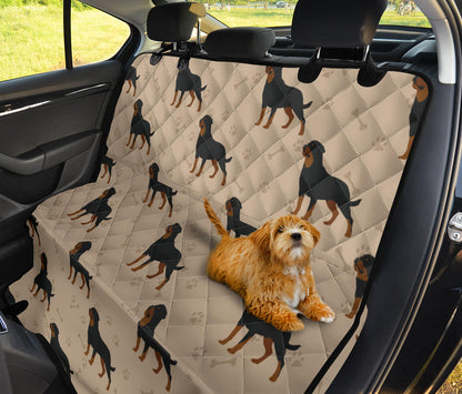 Rottweiler Pattern Print Design A01 Rear Dog Car Seat Cover Hammock