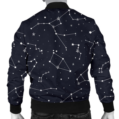 Constellation Pattern Print Design 03 Men Bomber Jacket