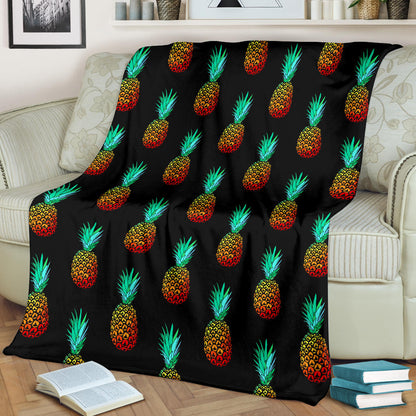 Pineapple Pattern Print Design A05 Premium Blanket