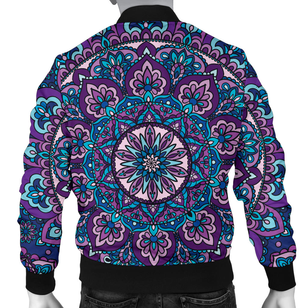 Medallion Pattern Print Design 05 Men Bomber Jacket