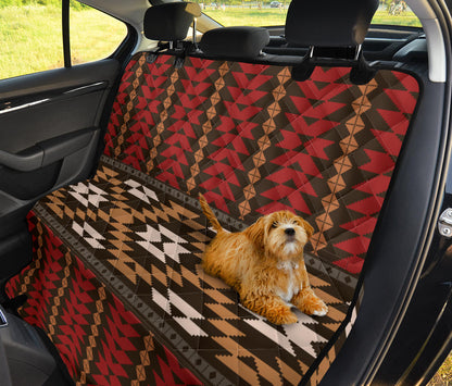 Native Pattern Print Design A02 Rear Dog Car Seat Cover Hammock