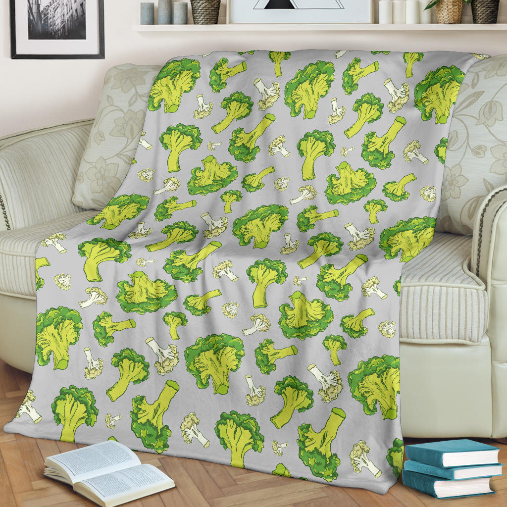 Broccoli Pattern Print Design 03 Premium Blanket