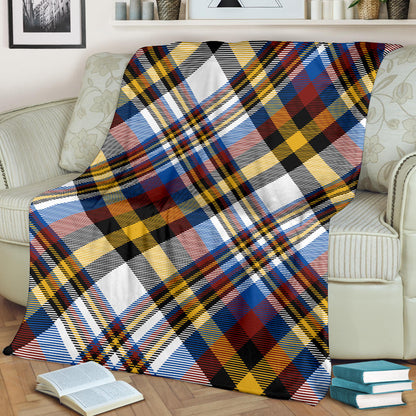 Madras Pattern Print Design 01 Premium Blanket
