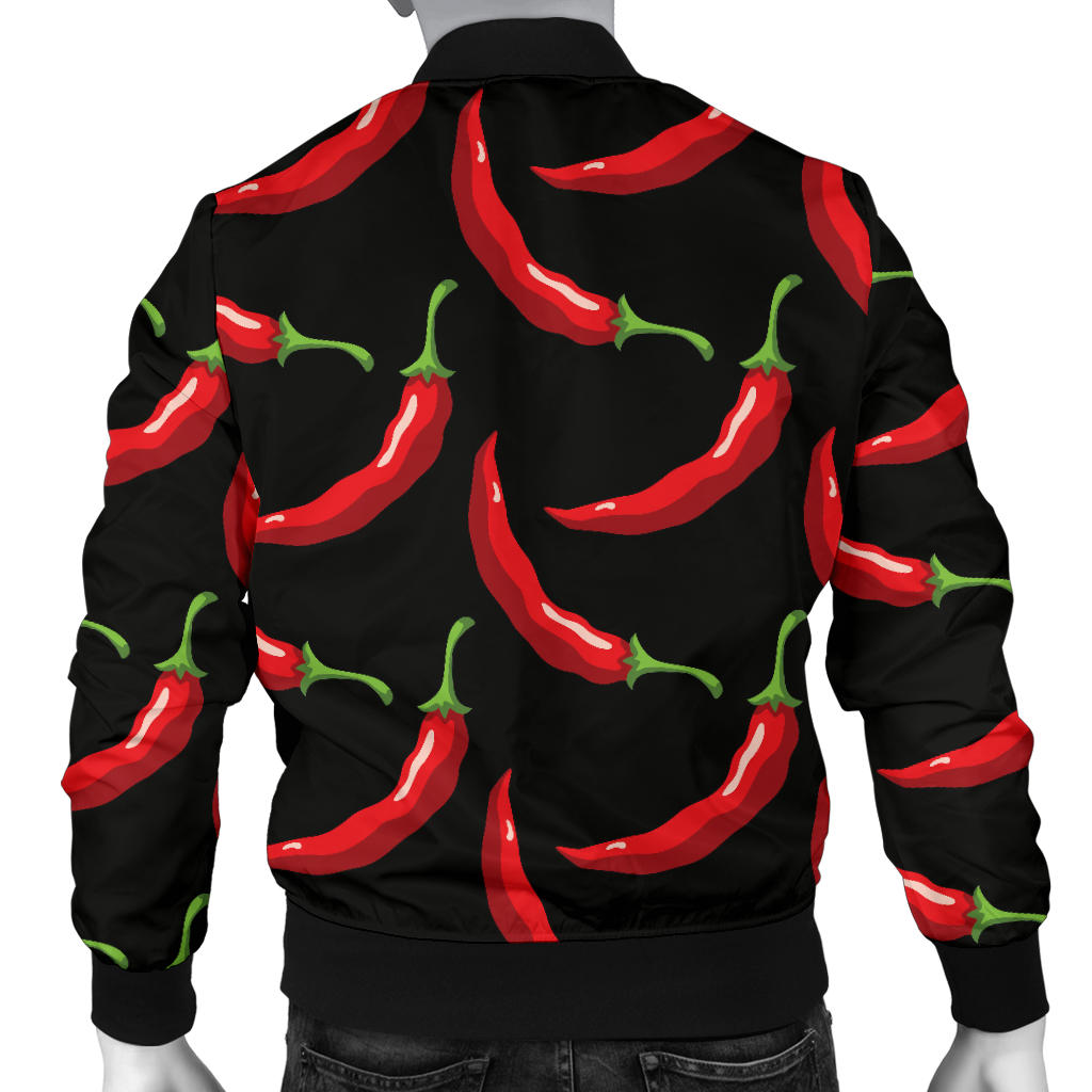 Chilli Pepper Pattern Print Design 01 Men Bomber Jacket