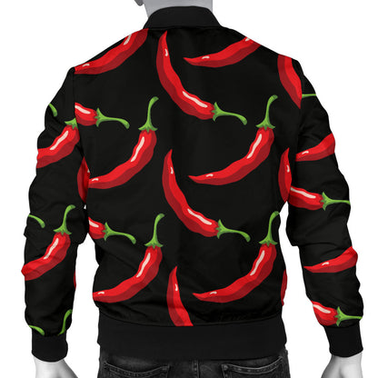 Chilli Pepper Pattern Print Design 01 Men Bomber Jacket