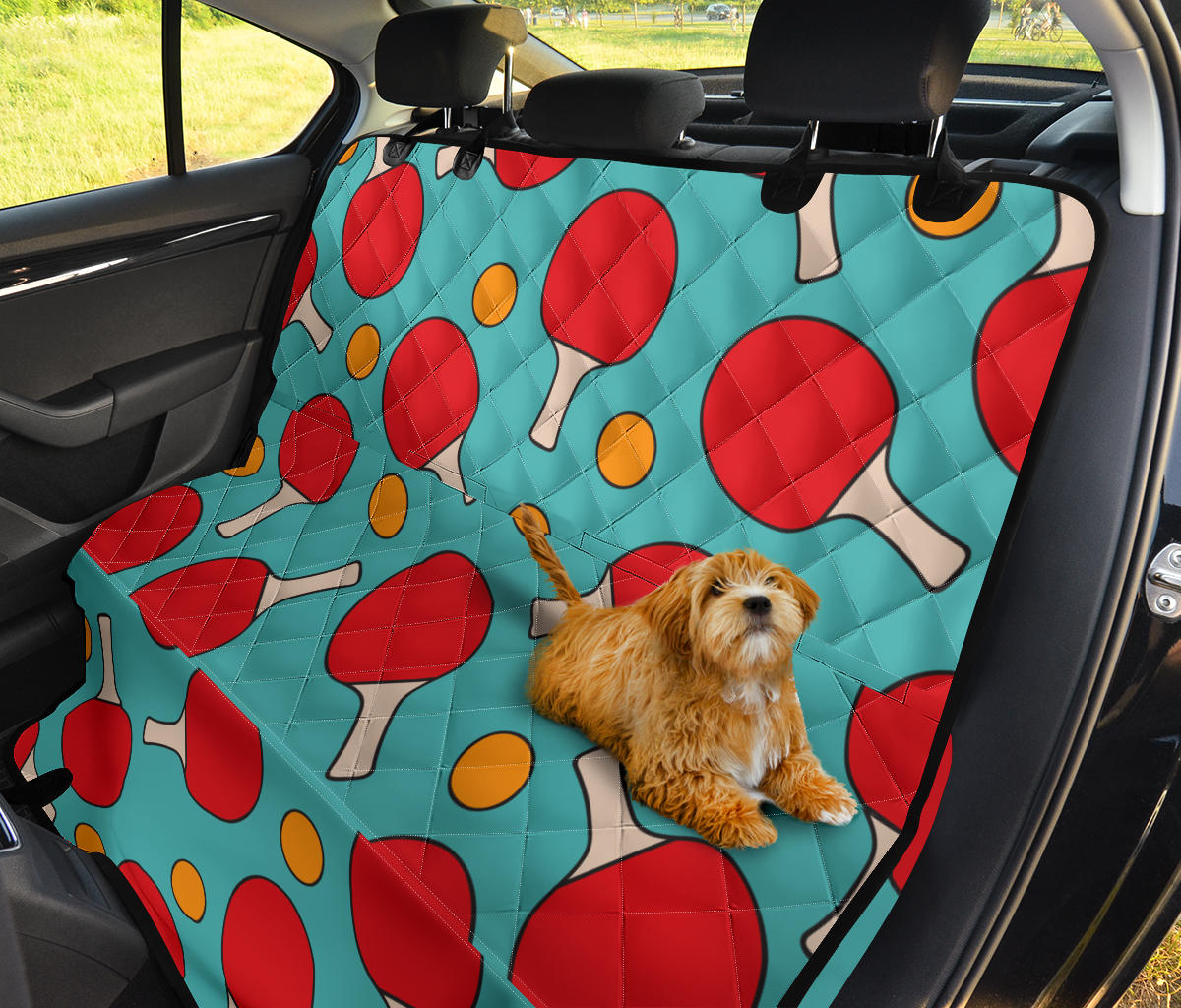 Ping Pong Pattern Print Design A01 Rear Dog Car Seat Cover Hammock