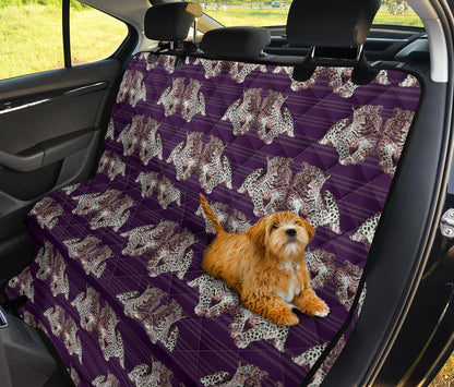 Leopard Pattern Print Design 01 Rear Dog Car Seat Cover Hammock