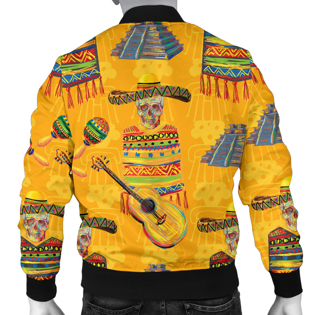 Maracas Mexican Style Pattern Print Design 02 Men Bomber Jacket