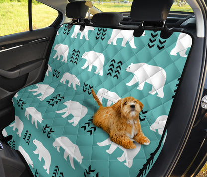 Polar Bear Pattern Print Design A05 Rear Dog Car Seat Cover Hammock