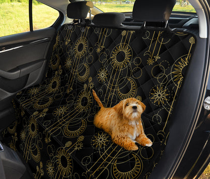 Moon Boho Style Pattern Print Design 01 Rear Dog Car Seat Cover Hammock
