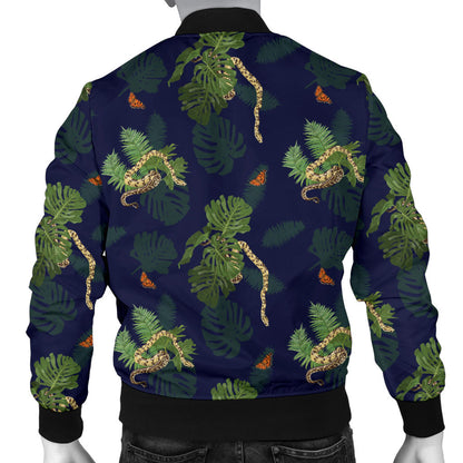 Boa Pattern Print Design 02 Men Bomber Jacket
