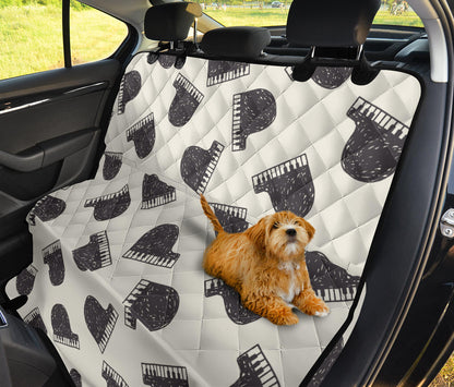 Piano Pattern Print Design 04 Rear Dog Car Seat Cover Hammock