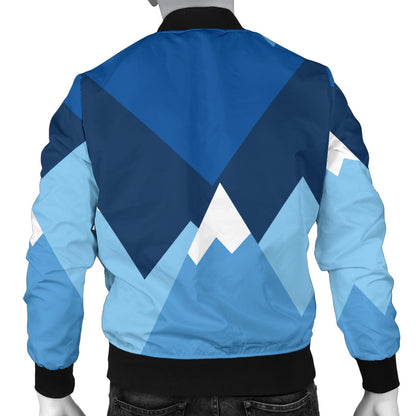 Mountain Pattern Print Design 04 Men Bomber Jacket