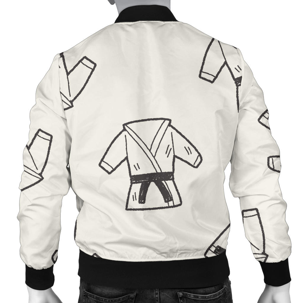 Karate Pattern Print Design 01 Men Bomber Jacket