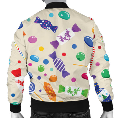 Candy Pattern Print Design 04 Men Bomber Jacket
