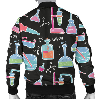 Chemical Pattern Print Design 06 Men Bomber Jacket