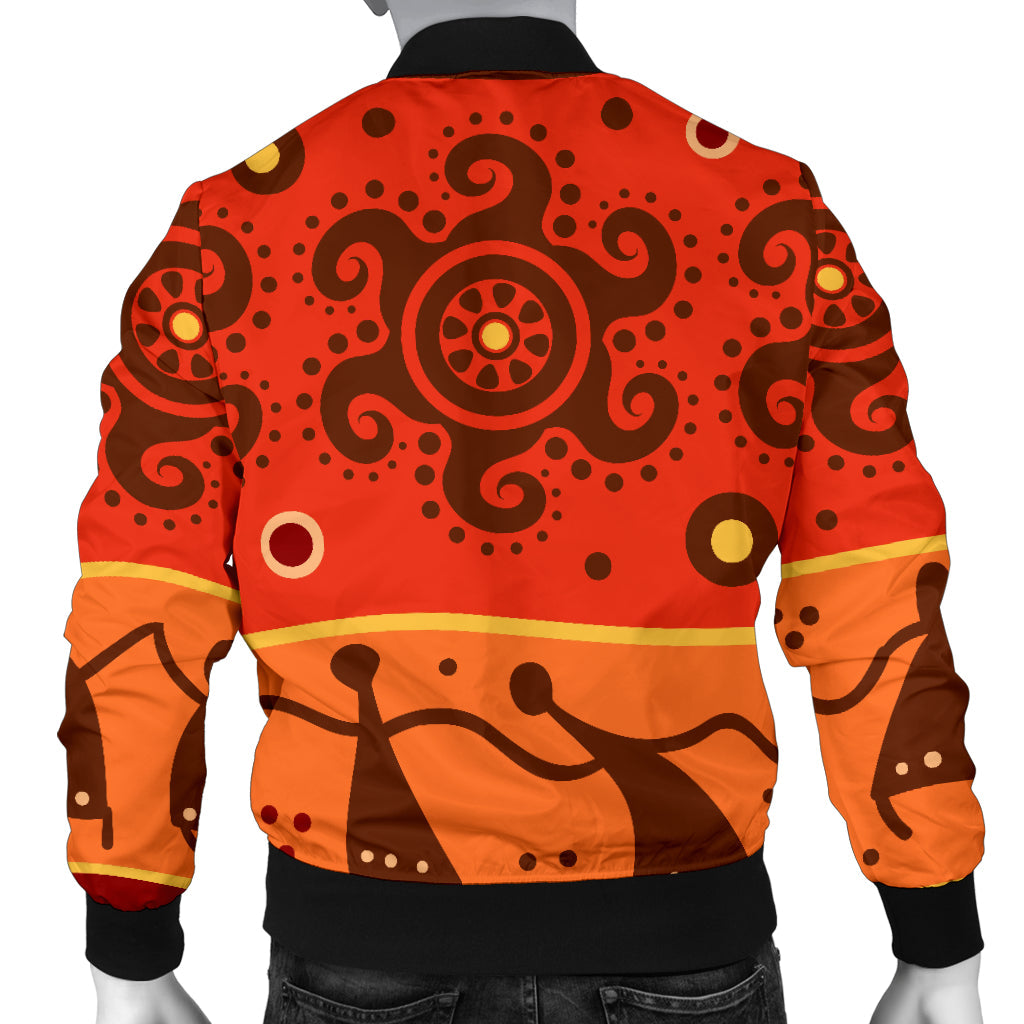 African Pattern Print Design 04 Men Bomber Jacket