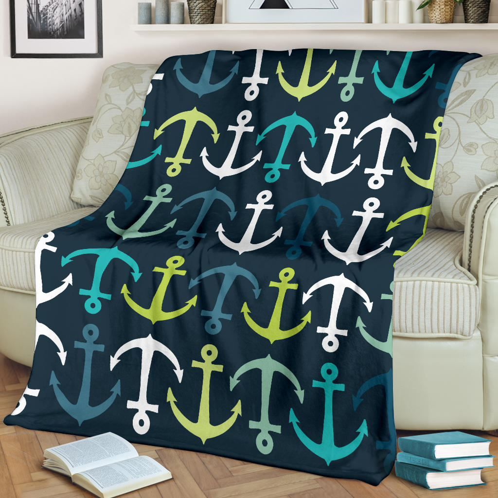 Anchor Pattern Print Design 03 Premium Blanket
