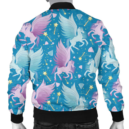Pegasus Pattern Print Design 04 Men Bomber Jacket