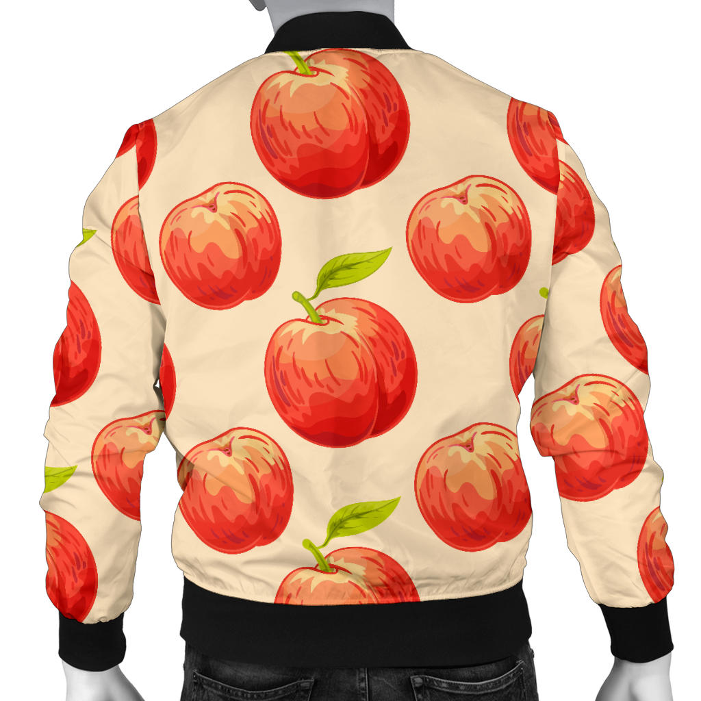 Peach Pattern Print Design A03 Men Bomber Jacket