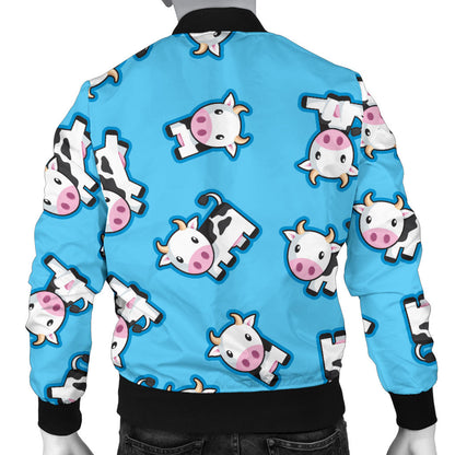 Cow Pattern Print Design 01 Men Bomber Jacket