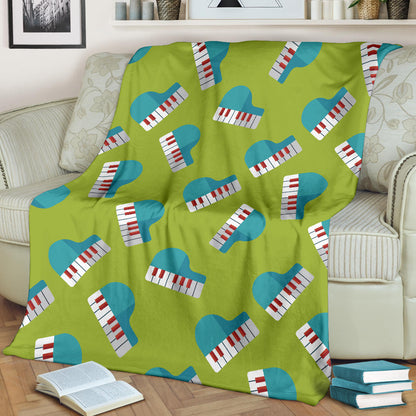 Piano Pattern Print Design 03 Premium Blanket