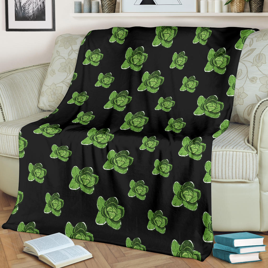 Cabbage Pattern Print Design 03 Premium Blanket
