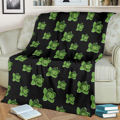 Cabbage Pattern Print Design 03 Premium Blanket