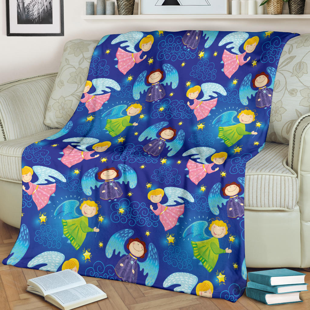 Angel Little Pattern Print Design 02 Premium Blanket