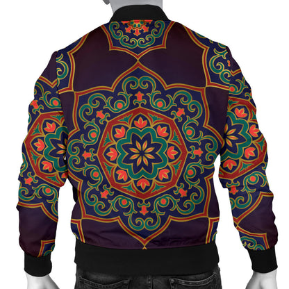 Medallion Pattern Print Design 03 Men Bomber Jacket